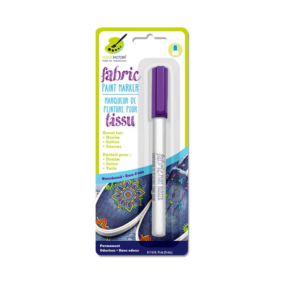 Permanent Fabric Paint Marker (Purple Pizzazz) - Picture 3 of 10